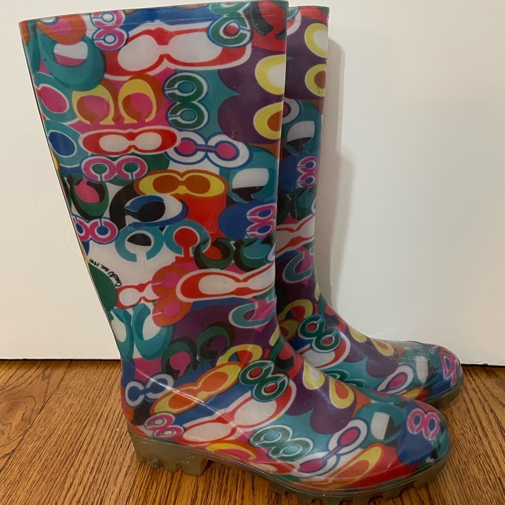 Coach colorful rain boots
